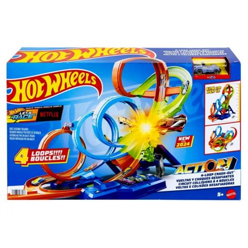 Hot Wheels Dupla Dupla Hurok pálya játékszett, 00282