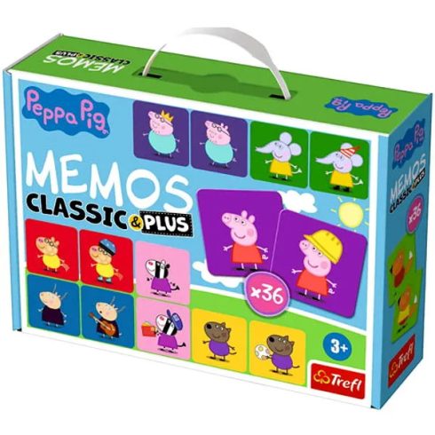 Trefl, Peppa malac Classic Plus, memóriajáték csomag, 00396