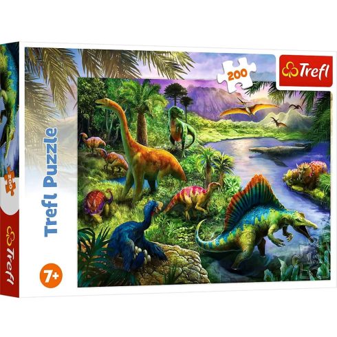 Trefl 200 darabos Ragadozó dinoszauruszok puzzle csomag, 00406