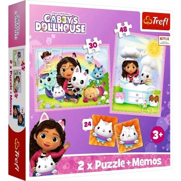   Trefl 2 az 1-ben Gabi babaháza puzzle játék csomag + memóriajáték, 00412