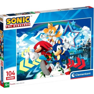   Clementoni Sonic a sündisznó, 104 darabos puzzle csomag, 00468