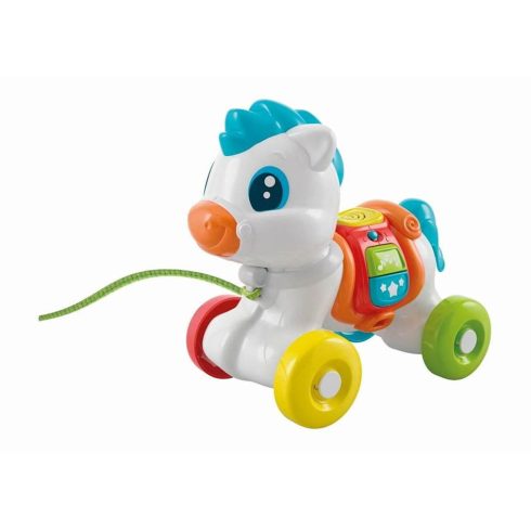 Clementoni Zenélő bébijáték, húzható póni, 00472