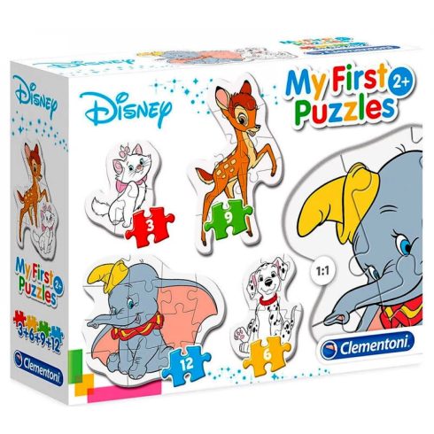 Clementoni Disney állatok 4 az 1-ben puzzle csomag, 00492