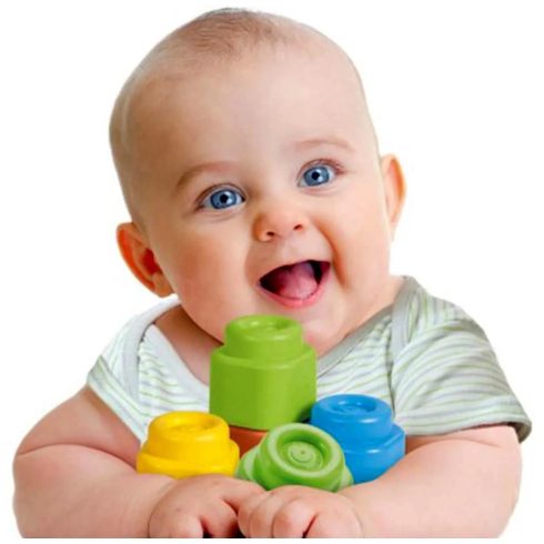 Clemmy puha színes építőkockák babának, 40 darabos csomag, 00541