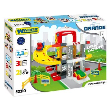 Wader, 3 emeletes garázs játékszett lifttel, 00570