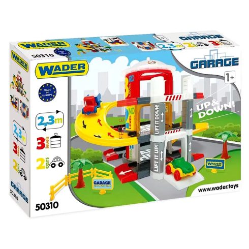 Wader, 3 emeletes garázs játékszett lifttel, 00570