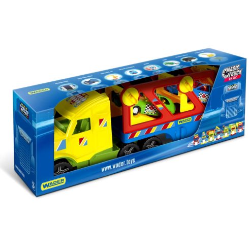 Wader, Magic Truck Kamion sportautókkal, 81 cm, 00576