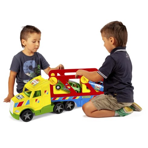 Wader, Magic Truck Kamion sportautókkal, 81 cm, 00576