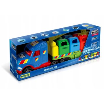 Wader, Magic Truck Basic, Szelektív Kukásautó, 00580