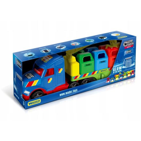 Wader, Magic Truck Basic, Szelektív Kukásautó, 00580