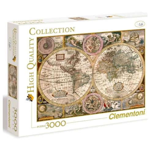 Clementoni Antik Térkép, 3000 darabos puzzle csomag, 00658