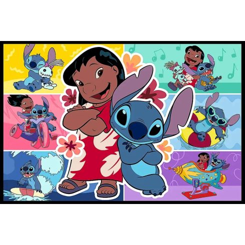 Trefl 2 x 200 darabos Disney, Stitch Boldog Élete csomag, 00743