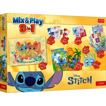   Trefl Disney Stitch, 8 az 1-ben társasjáték gyűjtemény, 00813