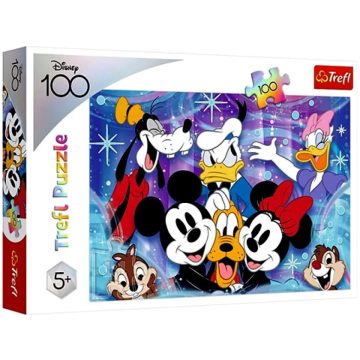 Trefl 100 darabos puzzle, Boldog Disney Mesehősök, 00927