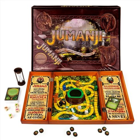 Jumanji társasjáték, új kiadás fadobozban, 00929