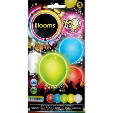 Illooms LED Lufi, 5 darabos csomag vegyes színekben, 00969