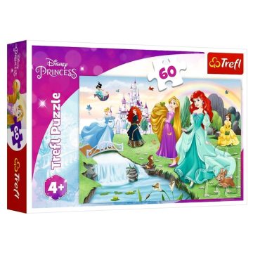   Trefl Disney 60 darabos puzzle - Találkozás a hercegnőkkel - 01013