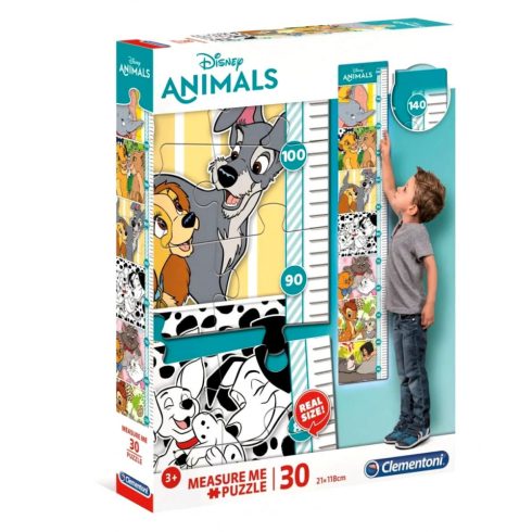 Clementoni puzzle - Disney állatkás fali mérce - 30 darabos csomag - 01027