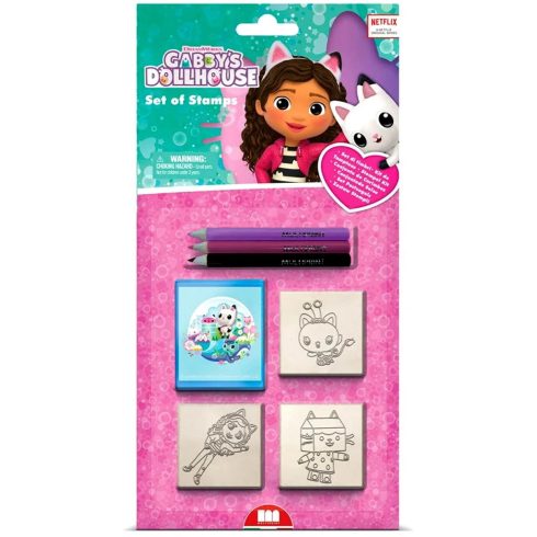 Gabi babaháza, bélyegző nyomda játékszett, 01052