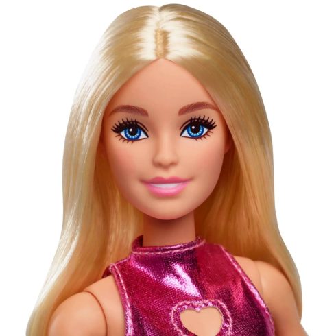 Mattel Barbie, Fashionista baba fényes pink ruhában, 01107