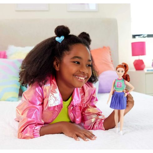 Mattel Barbie, Fashionista stílusos baba pomponlány ruhában, 01109