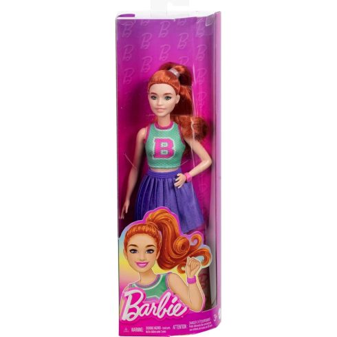 Mattel Barbie, Fashionista stílusos baba pomponlány ruhában, 01109