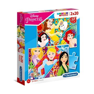   Clementoni 2 x 20 darabos Disney hercegnők puzzle csomag - 01111