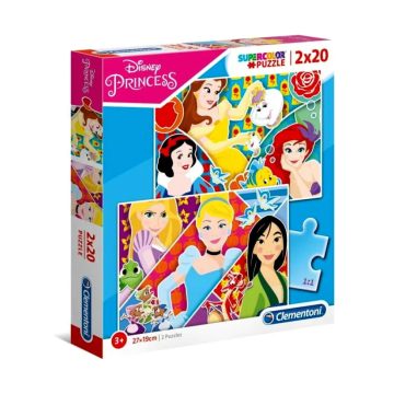   Clementoni 2 x 20 darabos Disney hercegnők puzzle csomag - 01111