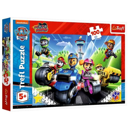 Trefl Mancs őrjárat Motoros Kutyusok - 100 darabos puzzle - 01208