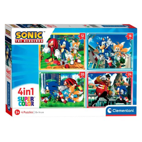 Clementoni 4 az 1-ben puzzle csomag - Sonic - 01266