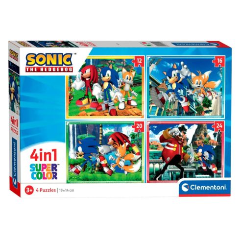 Clementoni 4 az 1-ben puzzle csomag - Sonic - 01266