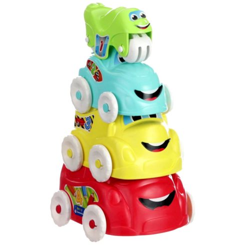 Clementoni Baby - Mókás járművek rakosgatós játék - 01270