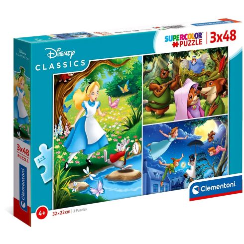 Clementoni 3 x 48 darabos puzzle csomag - Disney klasszikusok - 01300