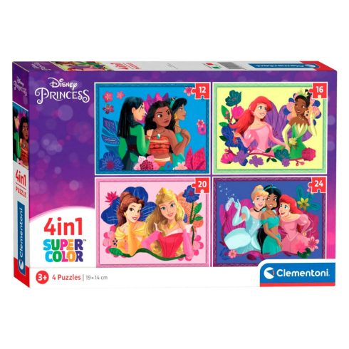 Clementoni 4 az 1-ben Disney hercegnők puzzle csomag - 01305
