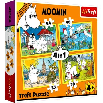 Trefl 4 az 1-ben puzzle - Muminok boldog napja - 01318