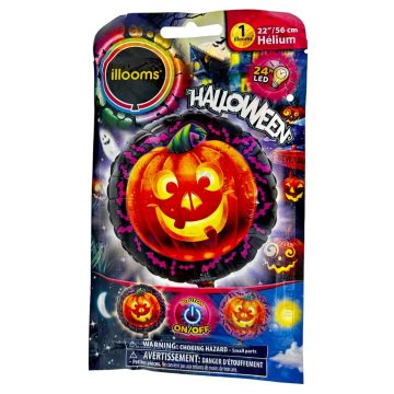   Illooms LED-es Fólia Lufi, 1 darabos csomag, Halloween-i Tök díszítéssel, 01370