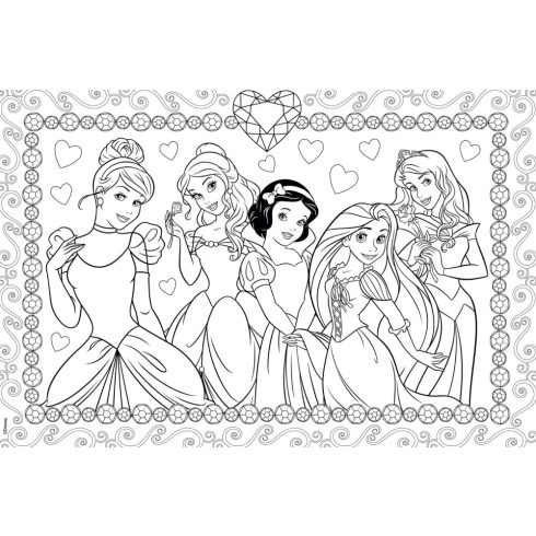 Lisciani, 2 az 1-ben Disney Hercegnők puzzle csomag, 108 darabos, 01383