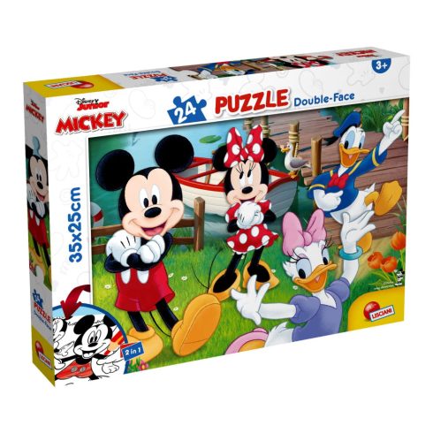 Lisciani Mickey egér, 2 az 1-ben színezős puzzle, 35 x 25 cm-es, 24 darabos, 01416