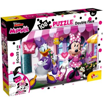   Lisciani, 2 az 1-ben Minnie Egér puzzle csomag, 108 darabos, 01422