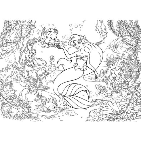 Lisciani, 2 az 1-ben Kis Hableány puzzle csomag, 108 darabos, 01425