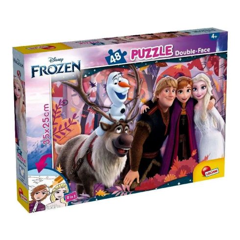 Lisciani Jégvarázs, 2 az 1-ben színezős puzzle, 35 x 25 cm-es, 48 darabos, 01429