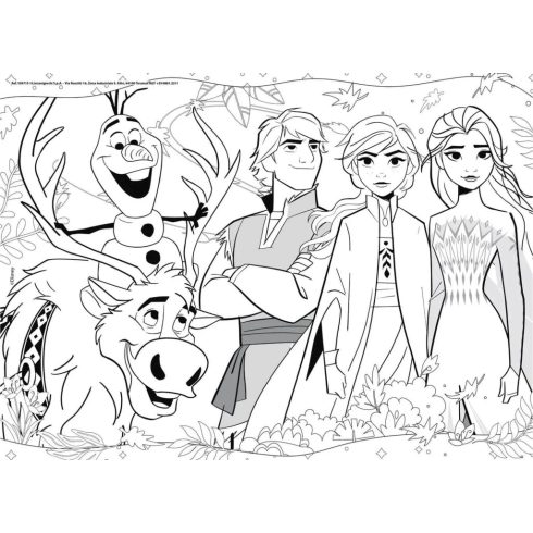 Lisciani Jégvarázs, 2 az 1-ben színezős puzzle, 35 x 25 cm-es, 48 darabos, 01429