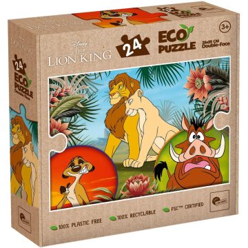   Lisciani Oroszlánykirály, 2 az 1-ben színezős eco mini puzzle, 35 x 25 cm-es, 24 darabos, 01439
