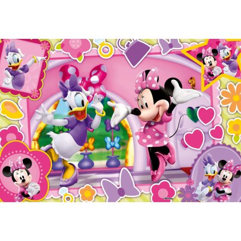 Lisciani Minnie egér, 2 az 1-ben színezős puzzle, 50 x 35 cm-es, 60 darabos, 01474