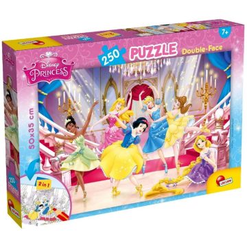   Lisciani Disney Hercegnők, 2 az 1-ben színezős puzzle, 50 x 35 cm-es, 250 darabos, 01475