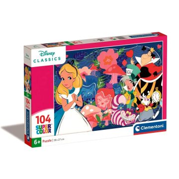   Clementoni 104 darabos Disney klasszikusok puzzle, Alice Csodaországban, 01480