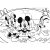 Lisciani Mickey egér, 2 az 1-ben színezős puzzle, 35 x 25 cm-es, 48 darabos, 01515