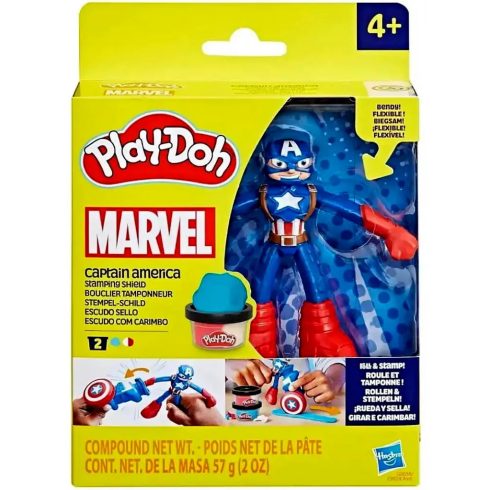 Play Doh, Marvel Amerika Kapitány figura játékszett gyurmával, 01600