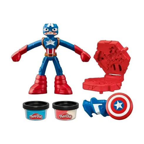 Play Doh, Marvel Amerika Kapitány figura játékszett gyurmával, 01600