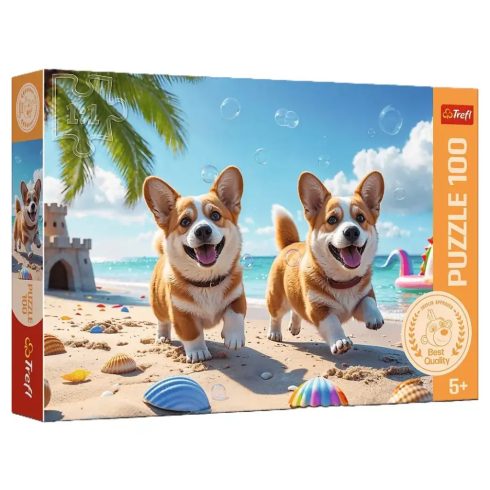 Trefl 100 puzzle, Corgi kutyák - 02020